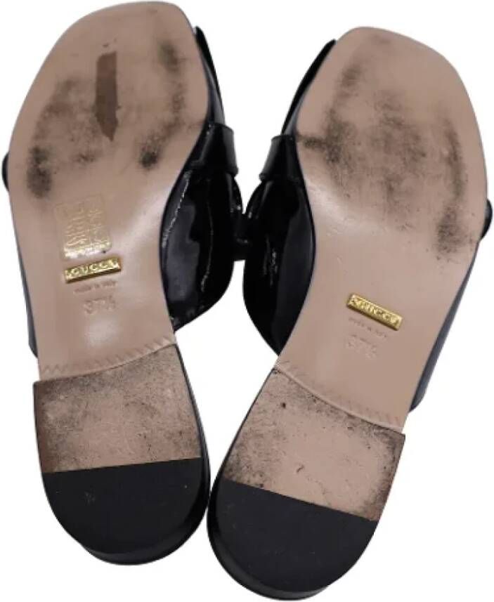 Gucci Vintage Pre-owned Leather sandals Black Dames