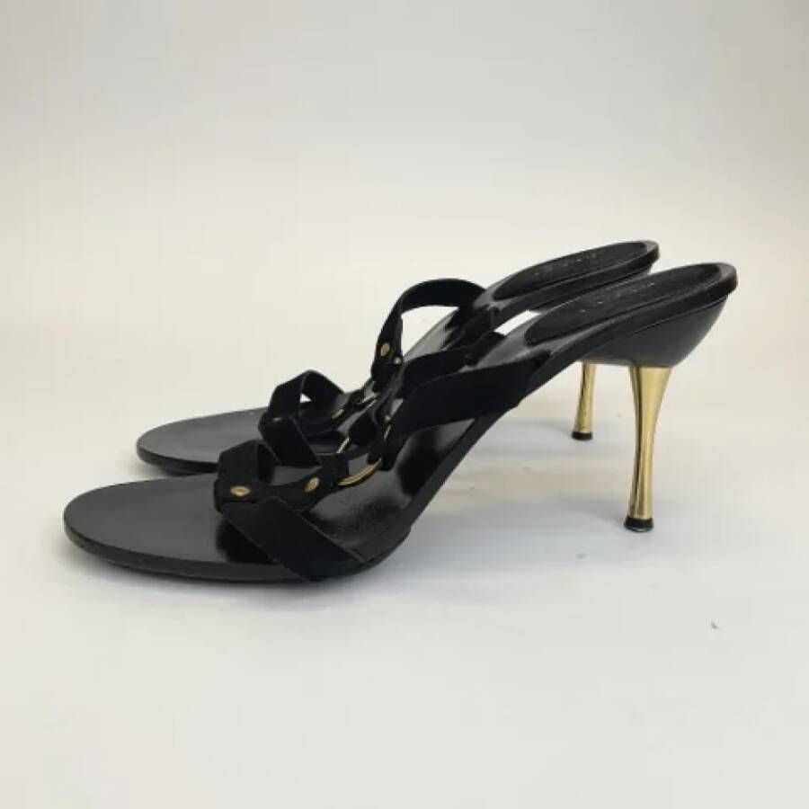 Gucci Vintage Pre-owned Leather sandals Black Dames