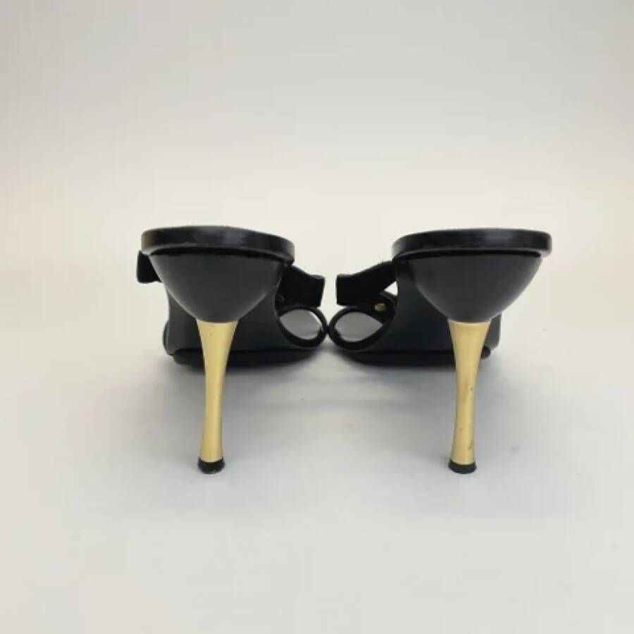 Gucci Vintage Pre-owned Leather sandals Black Dames