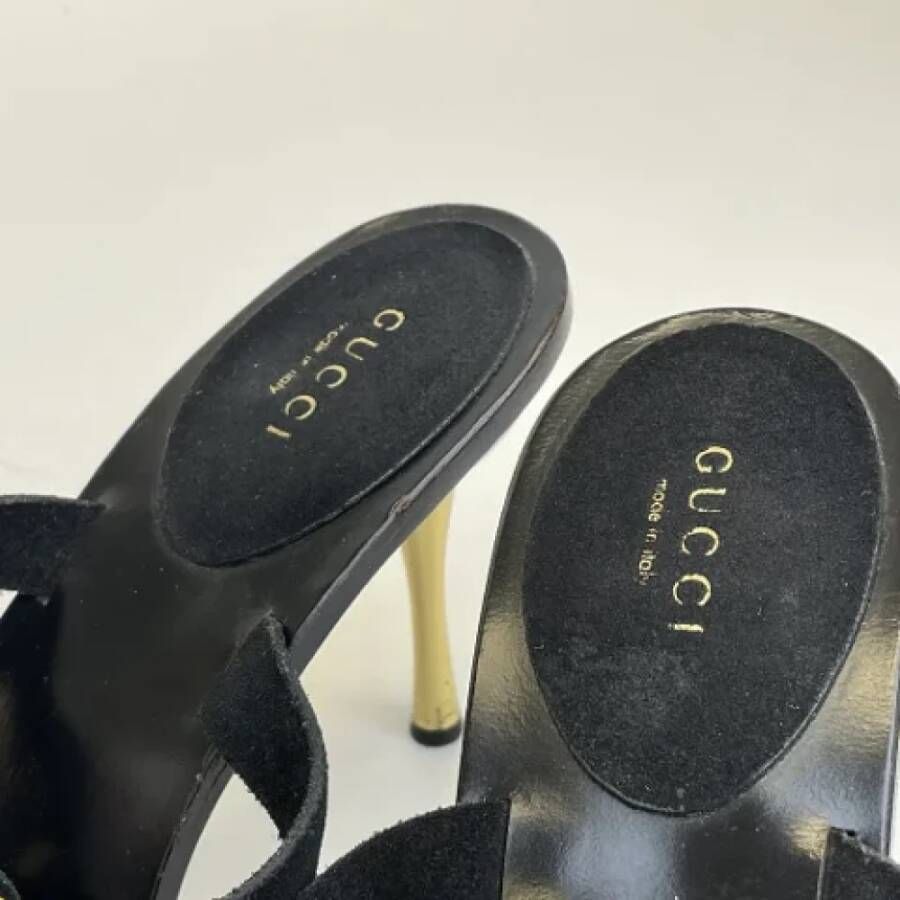 Gucci Vintage Pre-owned Leather sandals Black Dames