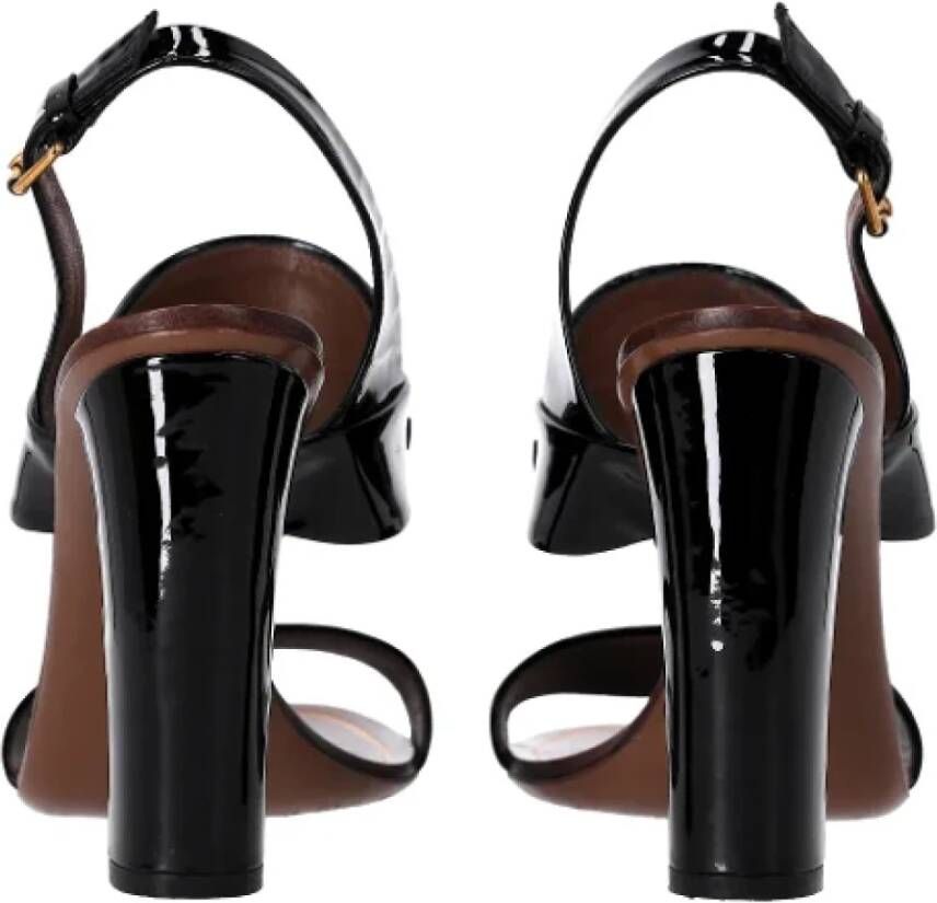 Gucci Vintage Pre-owned Leather sandals Black Dames