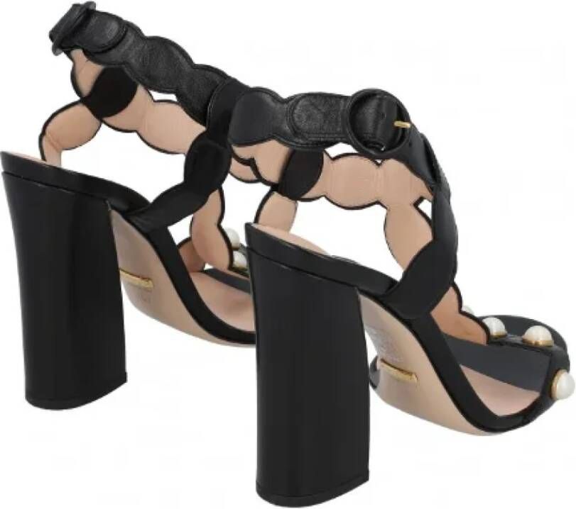Gucci Vintage Pre-owned Leather sandals Black Dames