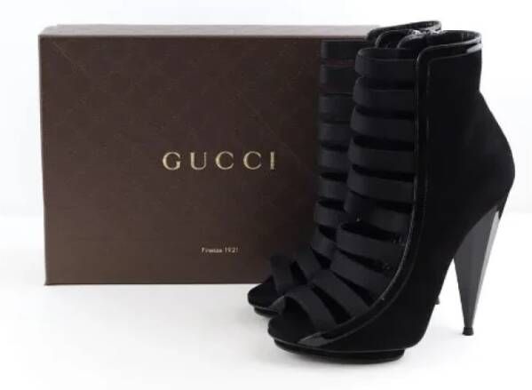 Gucci Vintage Pre-owned Leather sandals Black Dames