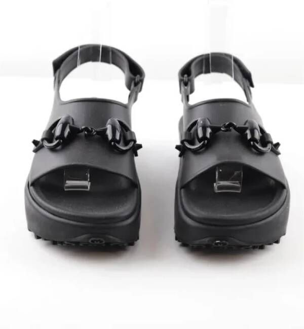 Gucci Vintage Pre-owned Leather sandals Black Dames