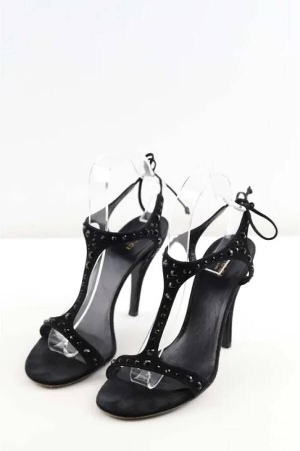 Gucci Vintage Pre-owned Leather sandals Black Dames