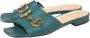 Gucci Vintage Pre-owned Leather sandals Blue Dames - Thumbnail 3