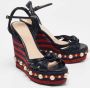 Gucci Vintage Pre-owned Leather sandals Blue Dames - Thumbnail 4