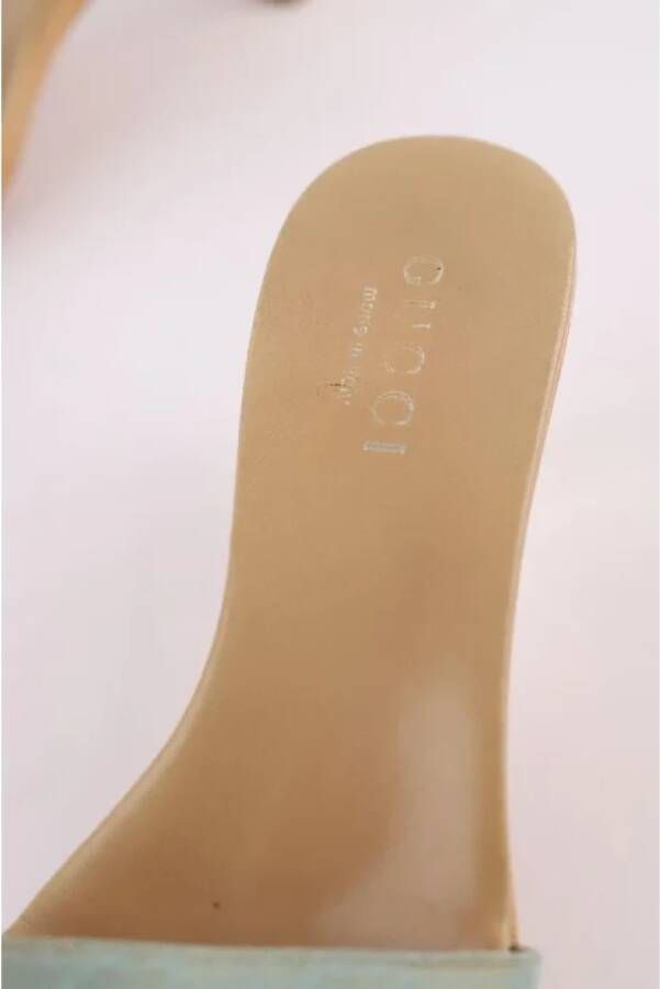 Gucci Vintage Pre-owned Leather sandals Blue Dames