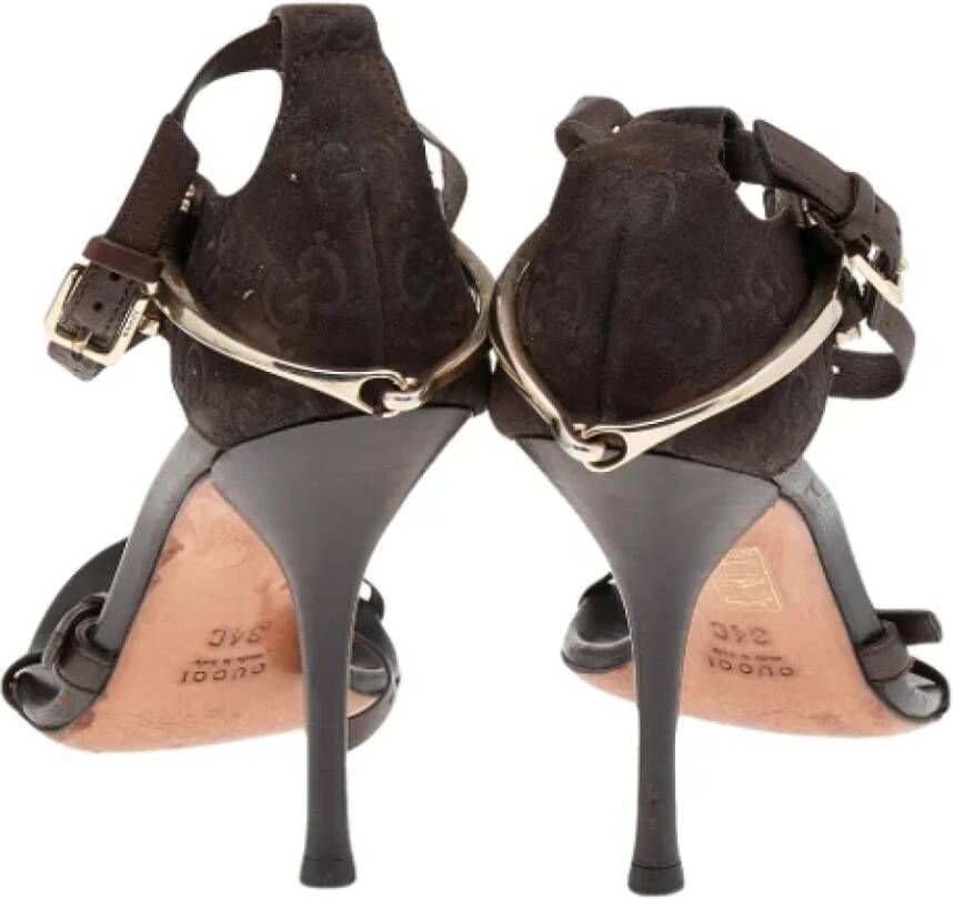 Gucci Vintage Pre-owned Leather sandals Brown Dames