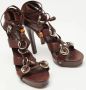 Gucci Vintage Pre-owned Leather sandals Brown Dames - Thumbnail 4