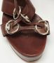 Gucci Vintage Pre-owned Leather sandals Brown Dames - Thumbnail 7