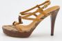 Gucci Vintage Pre-owned Leather sandals Brown Dames - Thumbnail 2