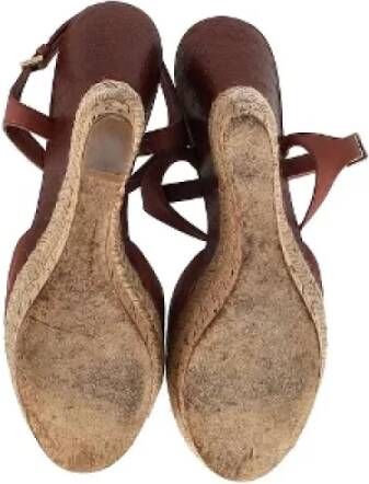 Gucci Vintage Pre-owned Leather sandals Brown Dames