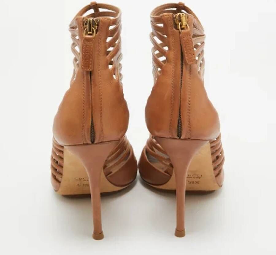 Gucci Vintage Pre-owned Leather sandals Brown Dames