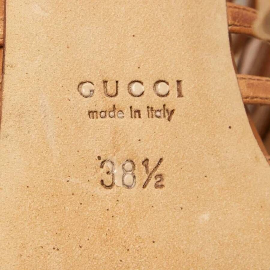 Gucci Vintage Pre-owned Leather sandals Brown Dames