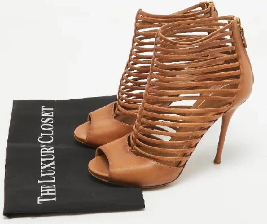 Gucci Vintage Pre-owned Leather sandals Brown Dames