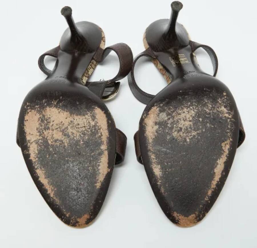 Gucci Vintage Pre-owned Leather sandals Brown Dames