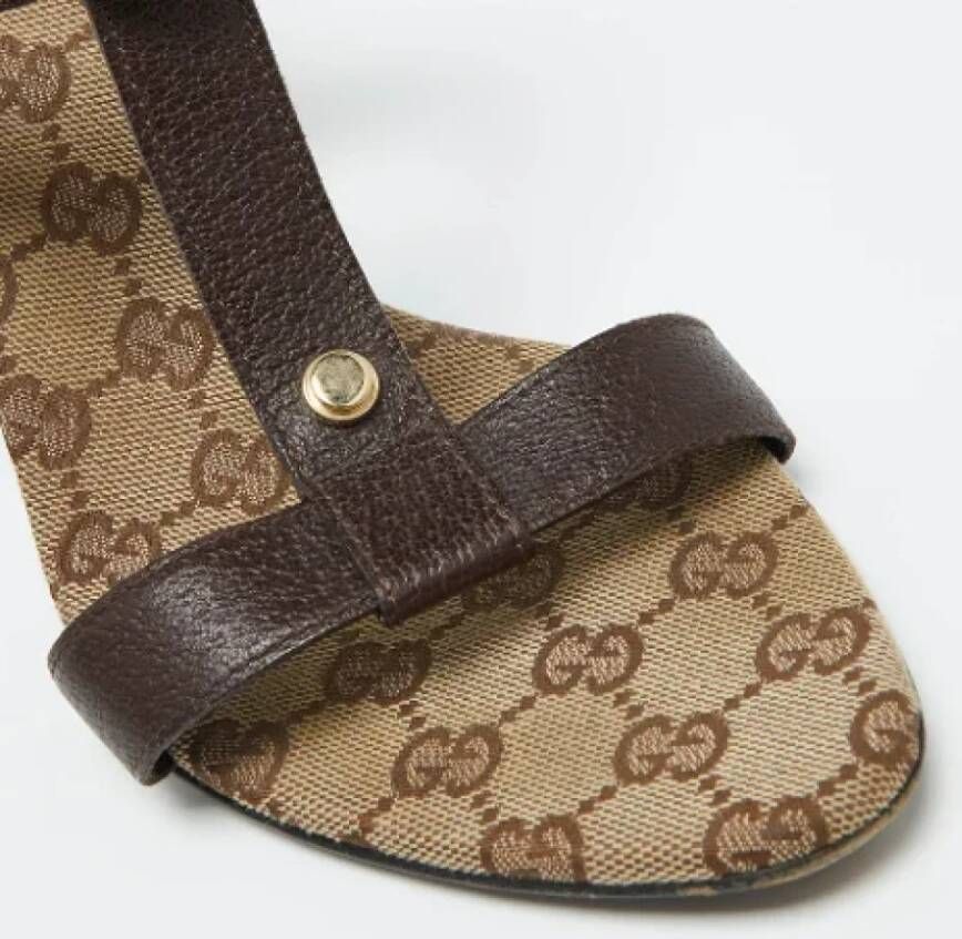 Gucci Vintage Pre-owned Leather sandals Brown Dames