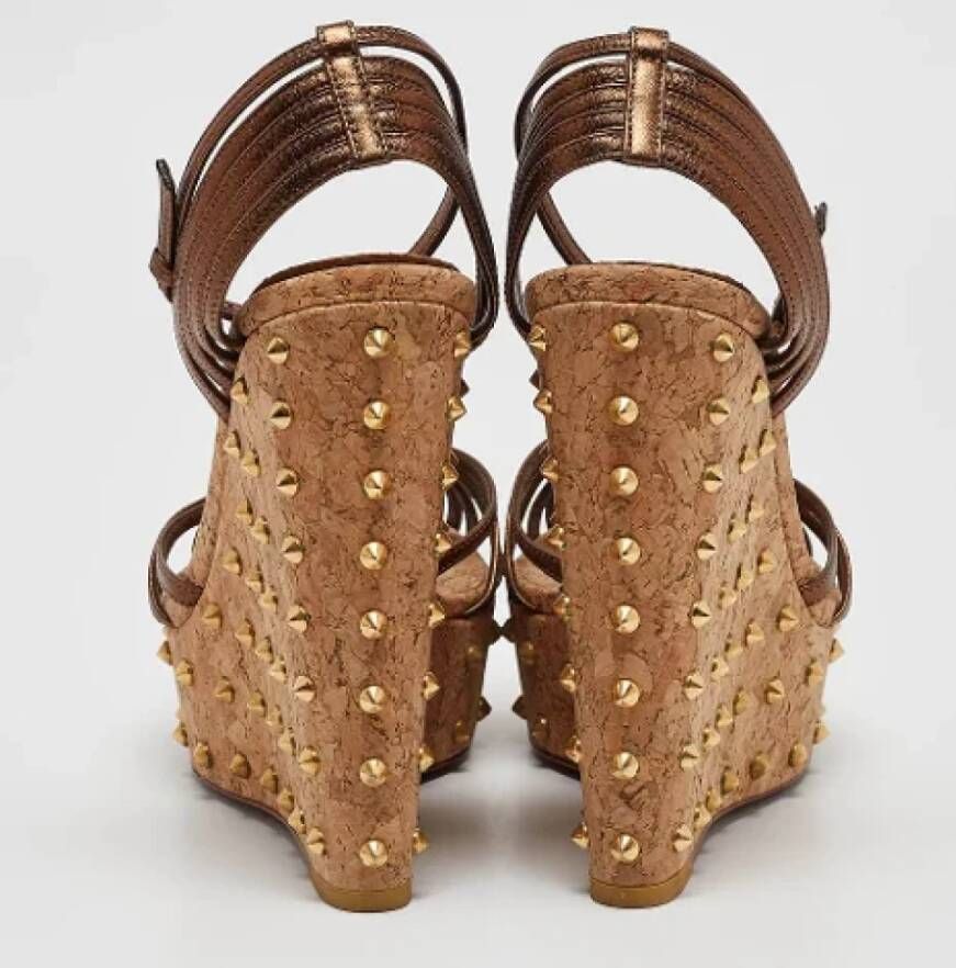 Gucci Vintage Pre-owned Leather sandals Brown Dames