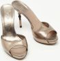 Gucci Vintage Pre-owned Leather sandals Gray Dames - Thumbnail 4