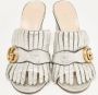 Gucci Vintage Pre-owned Leather sandals Gray Dames - Thumbnail 3