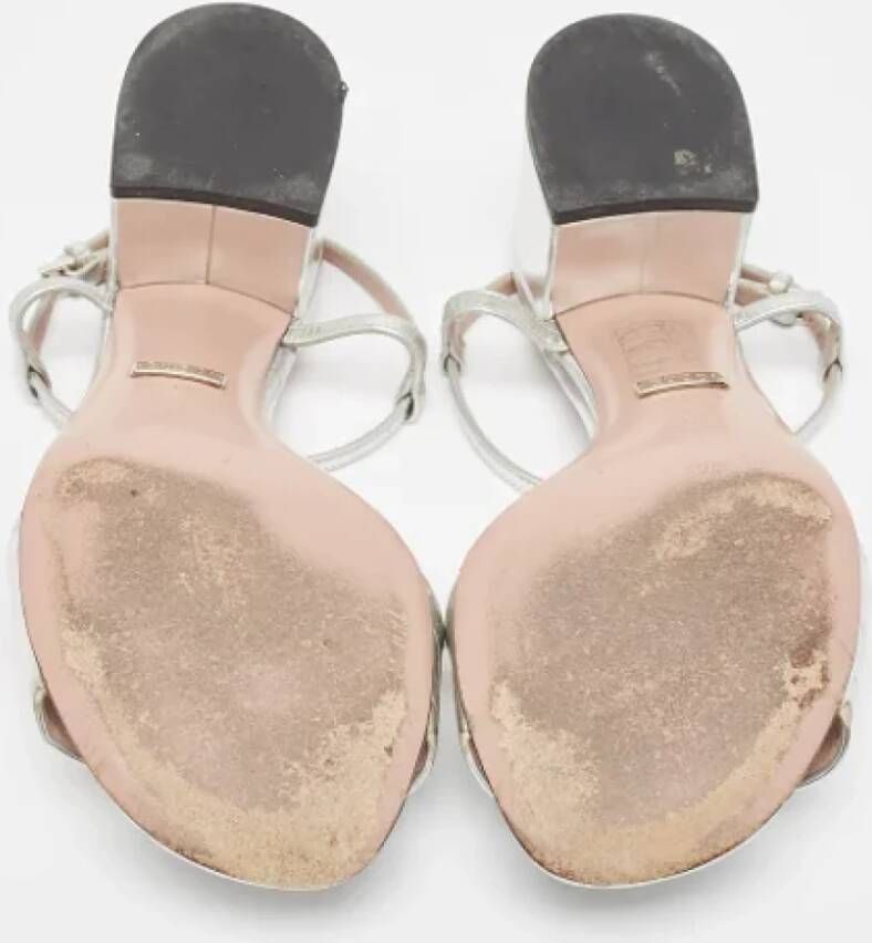 Gucci Vintage Pre-owned Leather sandals Gray Dames