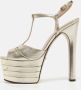 Gucci Vintage Pre-owned Leather sandals Gray Dames - Thumbnail 2