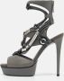 Gucci Vintage Pre-owned Leather sandals Gray Dames - Thumbnail 2