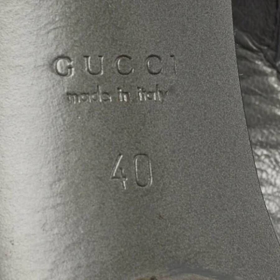Gucci Vintage Pre-owned Leather sandals Gray Dames