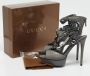 Gucci Vintage Pre-owned Leather sandals Gray Dames - Thumbnail 9