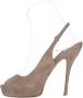 Gucci Vintage Pre-owned Leather sandals Gray Dames - Thumbnail 3
