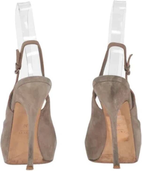 Gucci Vintage Pre-owned Leather sandals Gray Dames