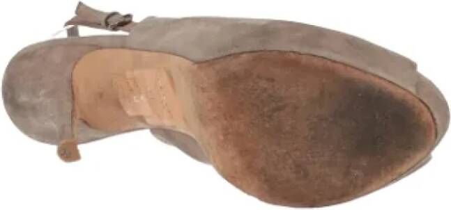 Gucci Vintage Pre-owned Leather sandals Gray Dames