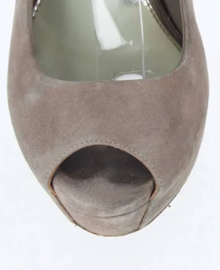 Gucci Vintage Pre-owned Leather sandals Gray Dames
