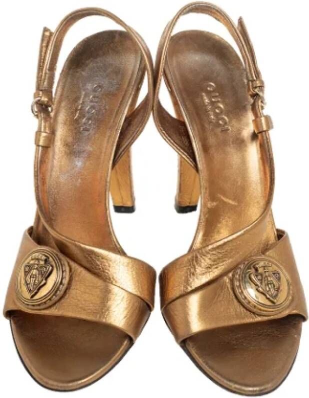 Gucci Vintage Pre-owned Leather sandals Gray Dames