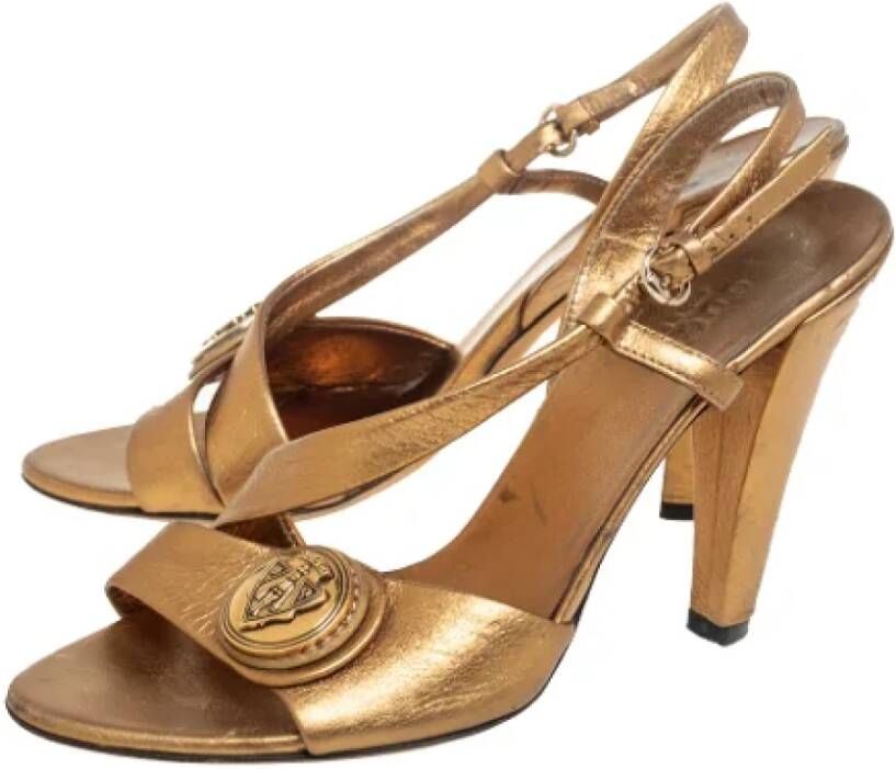 Gucci Vintage Pre-owned Leather sandals Gray Dames