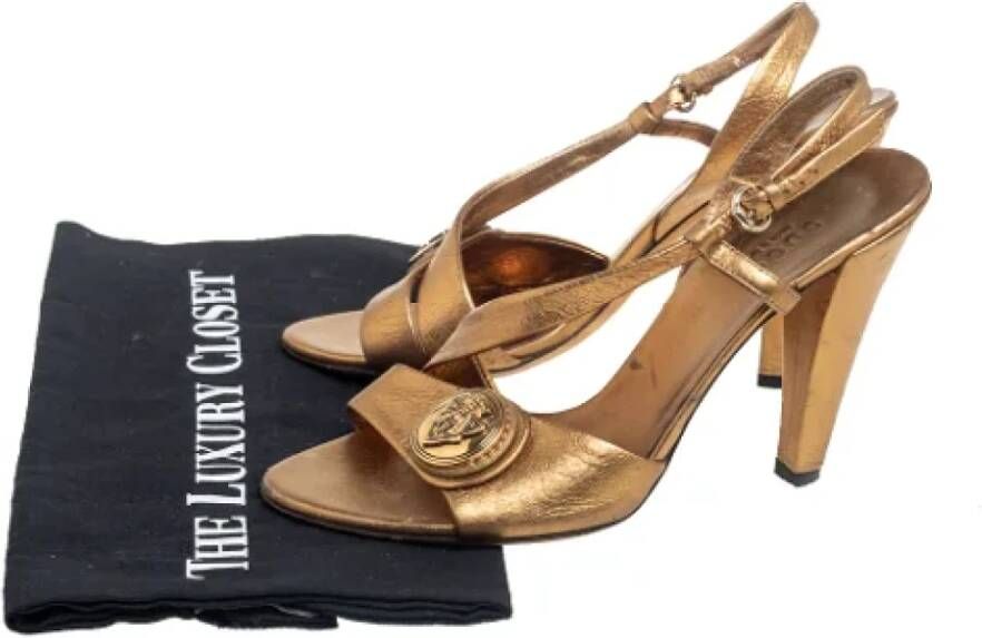 Gucci Vintage Pre-owned Leather sandals Gray Dames