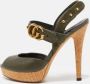 Gucci Vintage Pre-owned Leather sandals Green Dames - Thumbnail 2