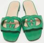 Gucci Vintage Pre-owned Leather sandals Green Dames - Thumbnail 3