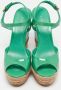 Gucci Vintage Pre-owned Leather sandals Green Dames - Thumbnail 3