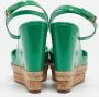 Gucci Vintage Pre-owned Leather sandals Green Dames - Thumbnail 5