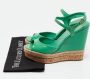 Gucci Vintage Pre-owned Leather sandals Green Dames - Thumbnail 9