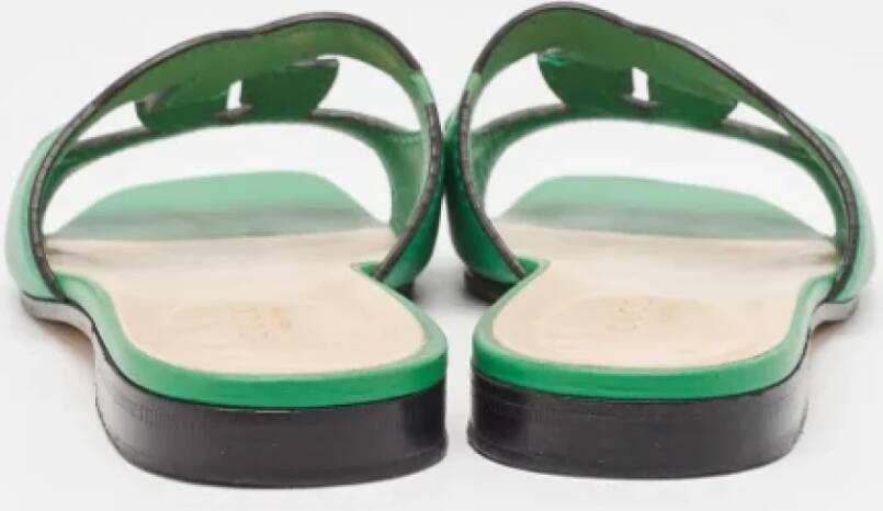 Gucci Vintage Pre-owned Leather sandals Green Dames
