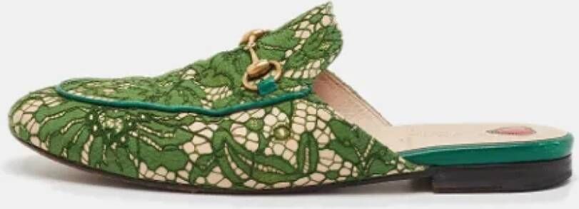Gucci Vintage Pre-owned Leather sandals Green Dames