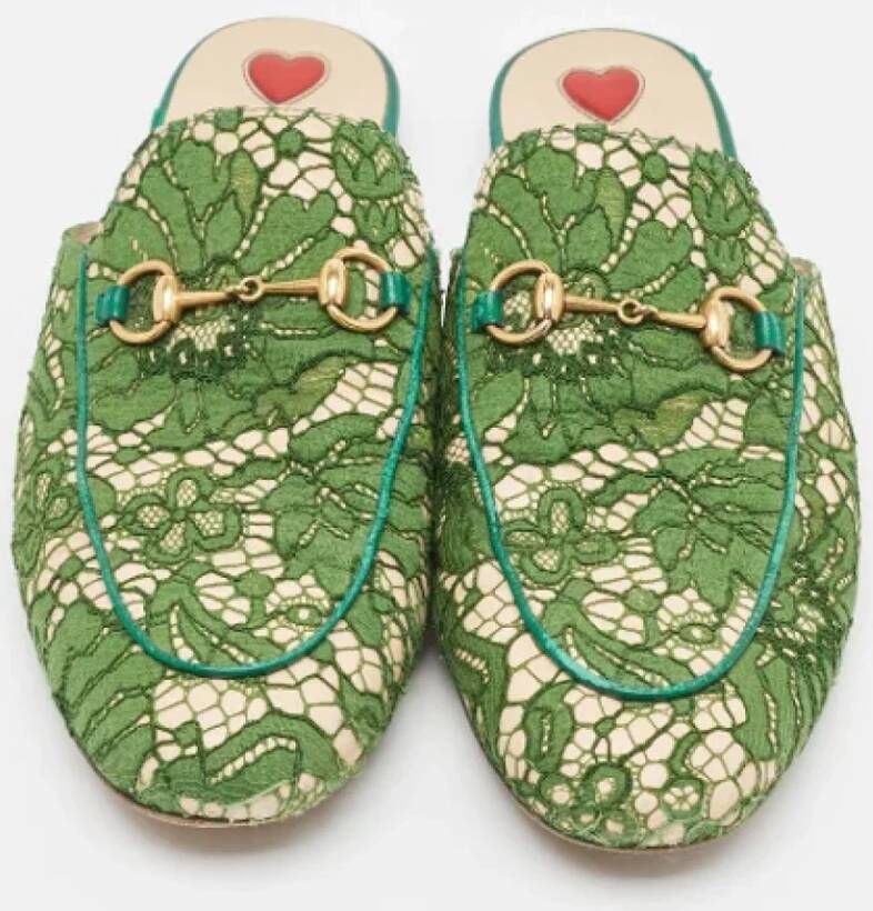 Gucci Vintage Pre-owned Leather sandals Green Dames