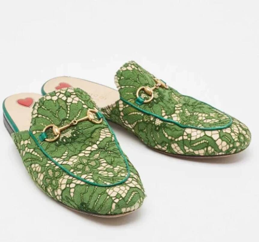Gucci Vintage Pre-owned Leather sandals Green Dames