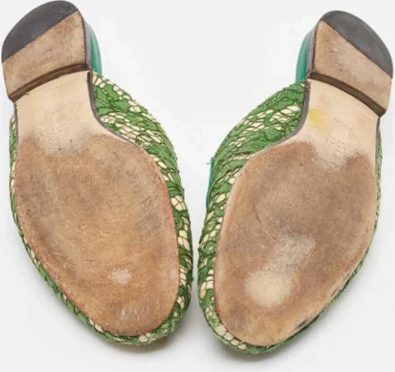 Gucci Vintage Pre-owned Leather sandals Green Dames