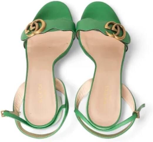Gucci Vintage Pre-owned Leather sandals Green Dames