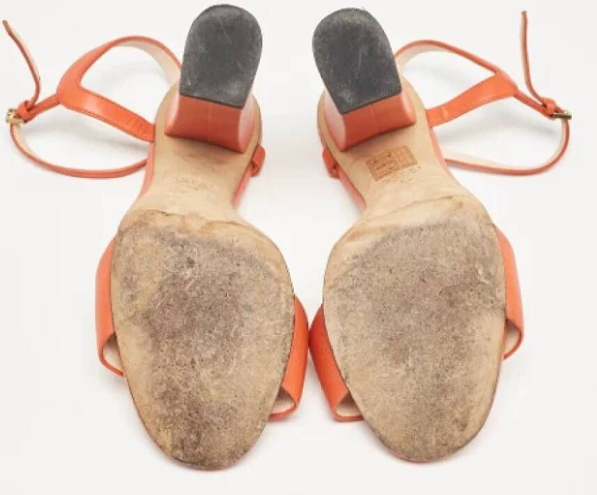 Gucci Vintage Pre-owned Leather sandals Orange Dames
