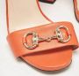 Gucci Vintage Pre-owned Leather sandals Orange Dames - Thumbnail 6